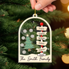 Custom 3 Layers Shaker Ornament - Personalized Christmas Birthday Gifts For Mom, Dad, Kids - Our Family Tree Shines Bright
