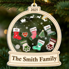 Custom 3 Layers Shaker Ornament - Personalized Christmas Birthday Gifts For Mom, Dad, Kids - All Stockings Hung With Love