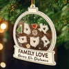 Custom Long Distance 3 Layers Shaker Ornament - Personalized Christmas Birthday Gifts For Mom, Dad, Kids - Hearts Across States
