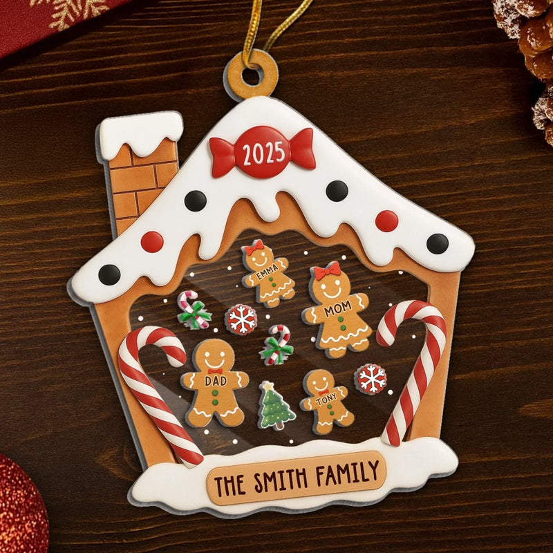 Custom 3 Layers Shaker Ornament - Personalized Christmas Birthday Gifts For Mom, Dad, Kids - Our Cozy Little Christmas Cottage