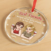Custom Circle Glass Ornament - Personalized Best Friend Birthday Gifts For Women, Besties, Sisters, BFF - Forever Better Together