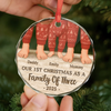 Custom Circle Glass Ornament - Personalized Christmas Birthday Gifts For Mom, Dad, Kids - Together We Shine