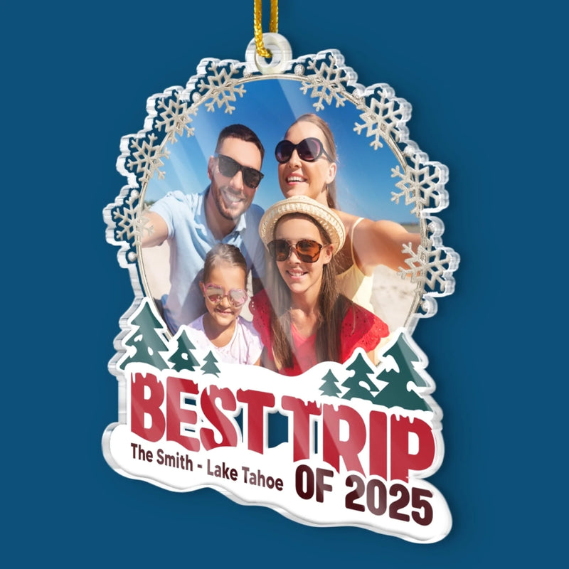 Custom Photo Acrylic Ornament - Personalized Christmas Birthday Gifts For Mom, Dad, Kids - Our Winter Wonderland Of Love