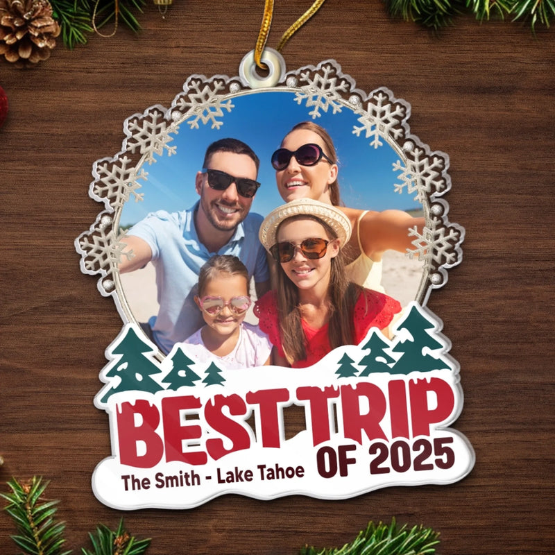 Custom Photo Acrylic Ornament - Personalized Christmas Birthday Gifts For Mom, Dad, Kids - Our Winter Wonderland Of Love