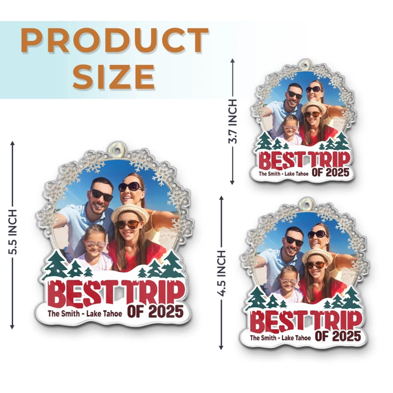 Custom Photo Acrylic Ornament - Personalized Christmas Birthday Gifts For Mom, Dad, Kids - Our Winter Wonderland Of Love