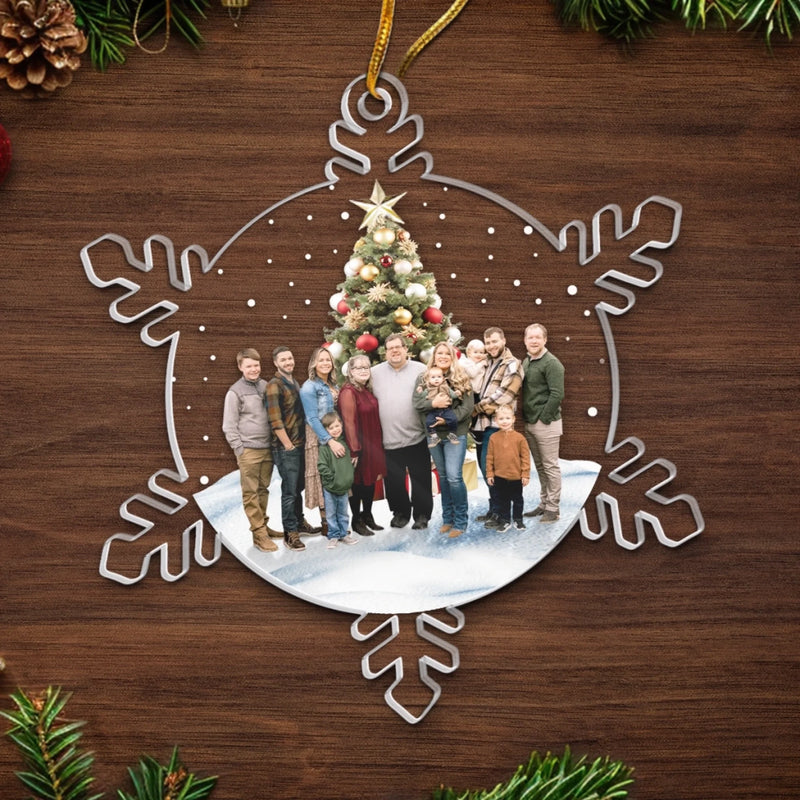 Custom Photo Acrylic Ornament - Personalized Christmas Birthday Gifts For Mom, Dad, Kids - Memories Made Together, Kept Forever