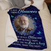 Custom Photo Blanket - Personalized Christmas Memorial Sympathy Gifts For Loss Of Mom, Dad - Love Never Ends, Only Grows Stronger