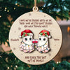 Custom Double Layer Wooden Ornament - Personalized Best Friend Christmas Birthday Gifts For Women, Besties, Sisters, BFF - Partners In Creep