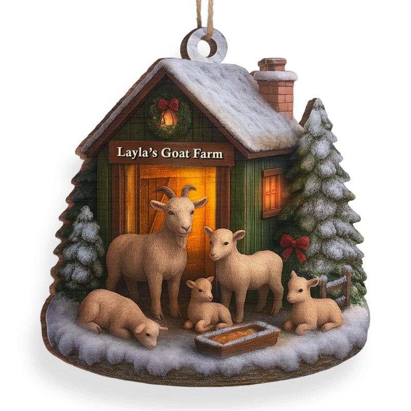 Custom Wood Ornament - Personalized Christmas Birthday Gifts For Women, Men - Stay Cozy, Stay Goaty