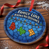 Custom Long Distance Circle Glass Ornament - Personalized Christmas Birthday Gifts For Mom, Dad, Kids - Family Love, Across Every State
