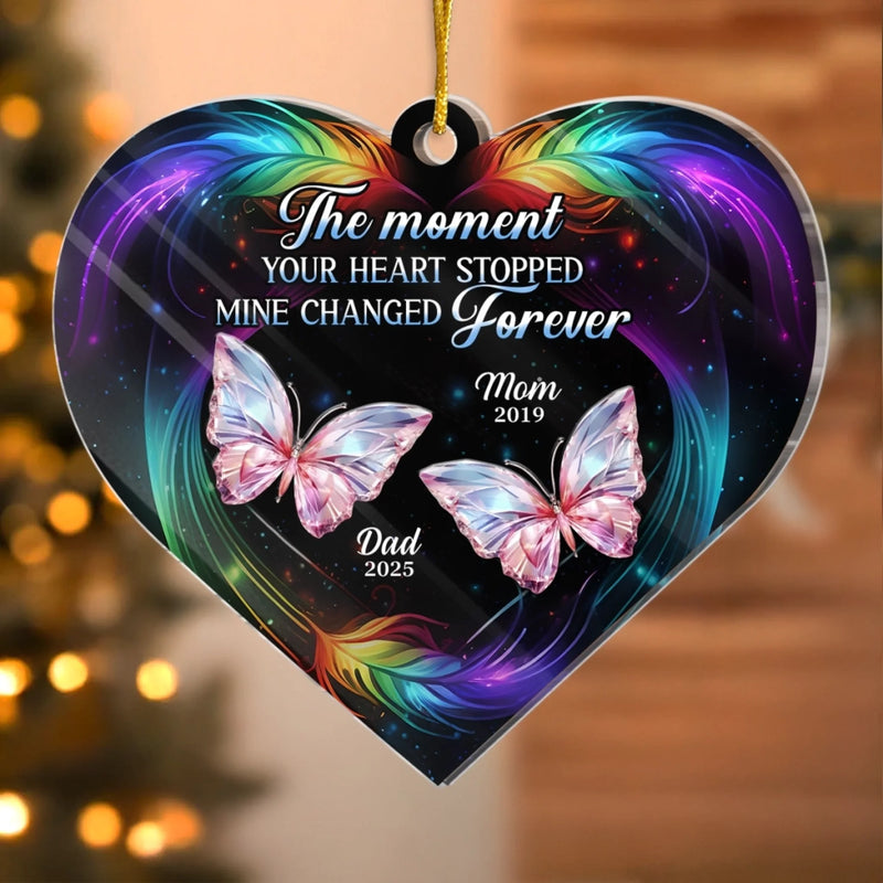 Custom Photo Acrylic Ornament - Personalized Memorial Sympathy Gifts For Loss Of Mom, Dad - When You Left, Part of Me Went With You