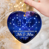 Custom Ceramic Ornament - Personalized Anniversary Christmas Wedding Gifts For Husband And Wife, Him And Her - Constellations Of Love, Forever Ours