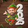 Custom Photo Acrylic Ornament - Personalized  Christmas Birthday Gifts For Mom, Dad, Kids - Catch Me Jingling All The Way