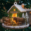 Custom Wood Ornament - Personalized Christmas Birthday Gifts For Women, Men - Cow Farm