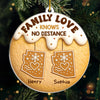Custom Acrylic Ornament - Personalized Christmas Birthday Gifts For Mom, Dad, Kids - Love Connects Every Mile