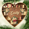 Custom Wood Ornament - Personalized Christmas  Bookish Gifts For Book Lovers, Bookworms, Readers - The Shelf Life Of Love