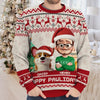 Custom Unisex Ugly Sweatshirt - Personalized  Christmas Birthday Gifts For Dog Lovers, Dog Dad And Mom - Santa Paws Is Coming To Town