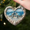 Custom Acrylic Ornament - Personalized Anniversary Christmas Wedding Gifts For Husband And Wife, Him And Her - Our Forever, Sealed By The Sea