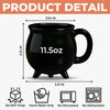 Custom 12oz Ceramic Cauldron Coffee Mug - New Arrival, Personalized Halloween Witchy Gifts For Besties, Sisters, BFF, Family, Yourself - Purrfectly Spooky AMZ
