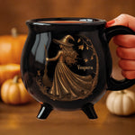 Custom 12oz Ceramic Cauldron Coffee Mug - New Arrival, Personalized Halloween Witchy Gifts For Women - Midnight Magic AMZ