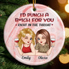 Custom Ceramic Ornament - Personalized Best Friend Christmas Birthday Gifts For Women, Besties, Sisters, BFF - Unfiltered And Unbothered