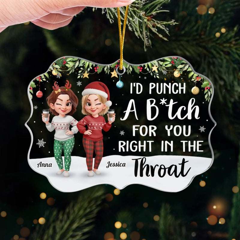 Custom Acrylic Ornament - Personalized Christmas Best Friend Birthday Gifts For Women, Besties, Sisters, BFF - Rooted In Love, Blooming In Friendship