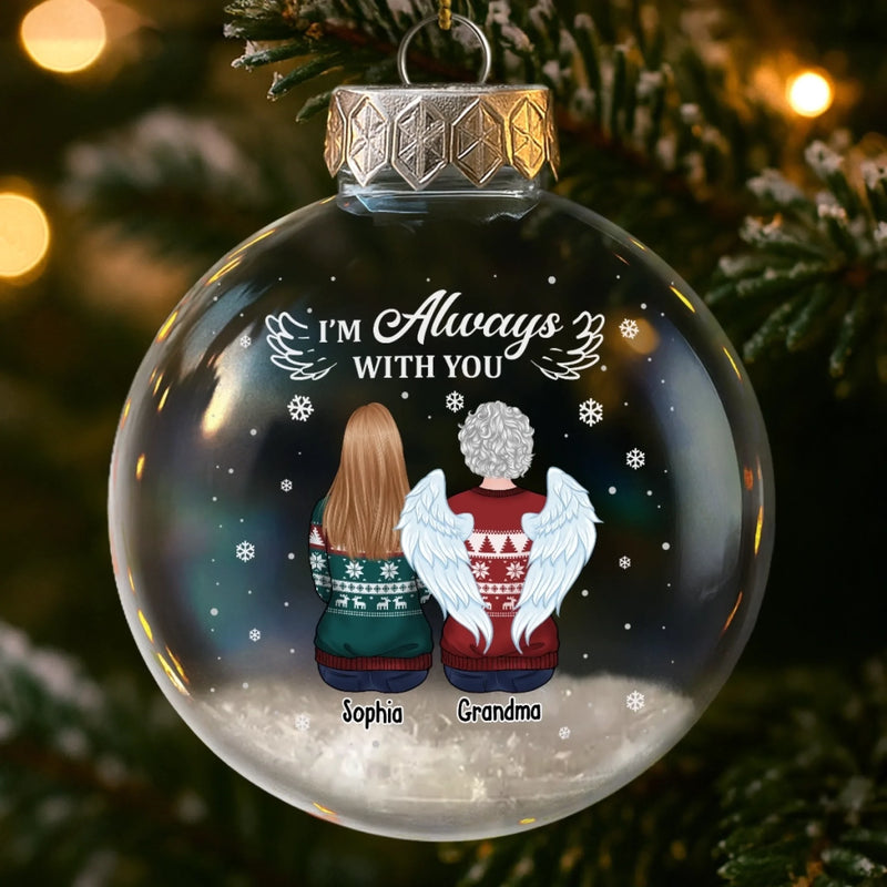 Custom Snow-Filled Ball Ornament - Personalized Memorial Sympathy Gifts For Loss Of Mom, Dad - Gone Yet Never Truly Forgotten