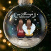 Custom Snow-Filled Ball Ornament - Personalized Memorial Sympathy Gifts For Loss Of Mom, Dad - Gone Yet Never Truly Forgotten