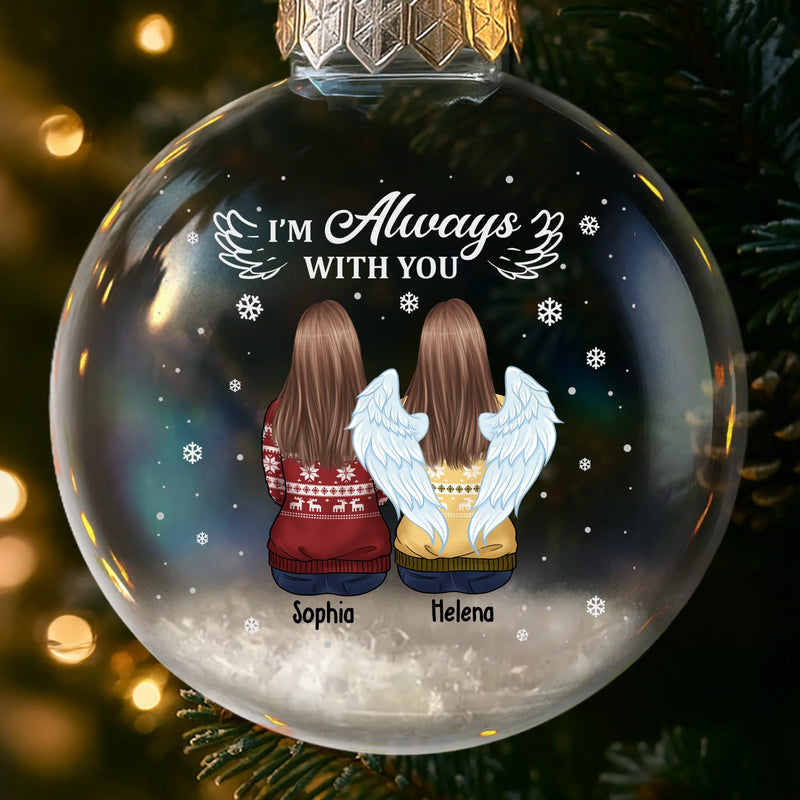 Custom Snow-Filled Ball Ornament - Personalized Memorial Sympathy Gifts For Loss Of Mom, Dad - Gone Yet Never Truly Forgotten