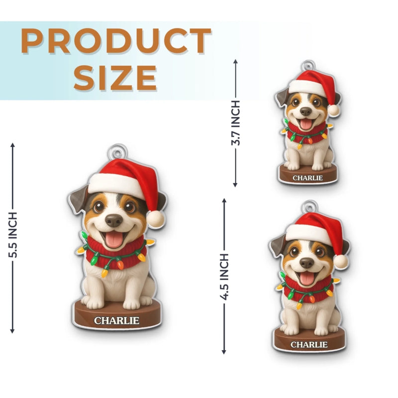 Custom Photo Acrylic Ornament - Personalized Christmas Birthday Gifts For Dog Cat Lovers, Dog Dad And Mom, Cat Owners - Bark The Halls