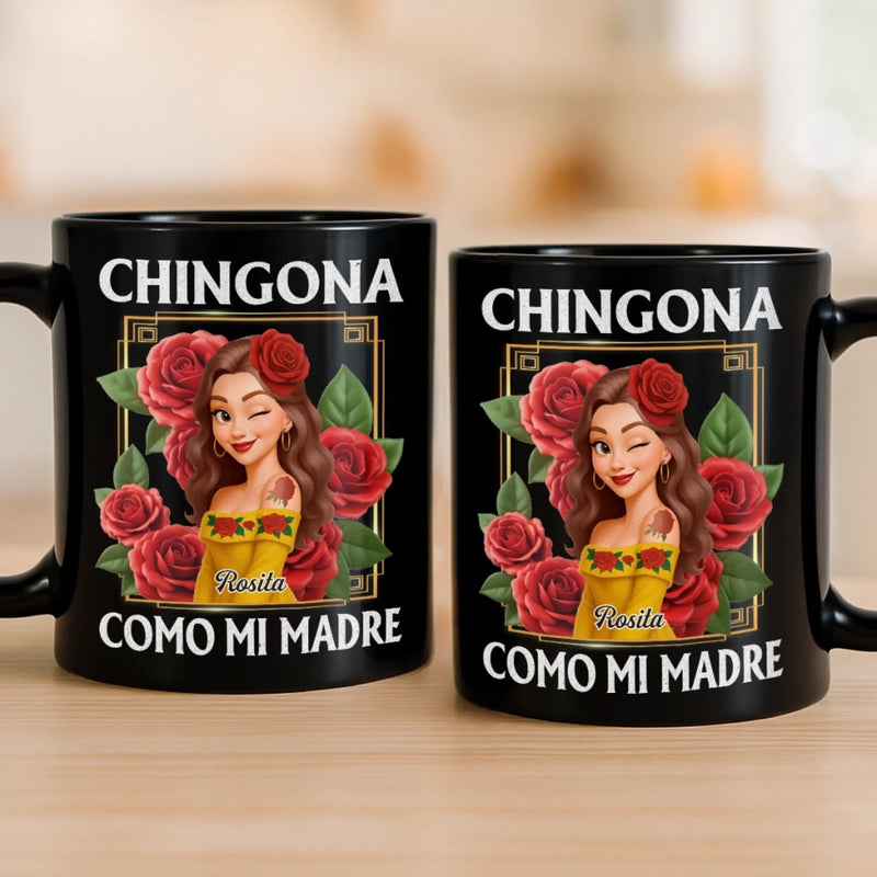 Custom Black Mug - Personalized Hispanic Month Birthday Gifts For Hispanics And Latinos, Women - Beauty With A Bite
