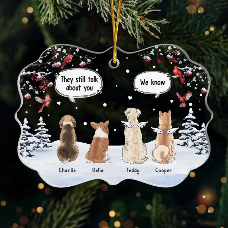 Custom Acrylic Ornament - Personalized Pet Christmas Memorial Sympathy Gifts For Dogs - Companion Friend Family Forever