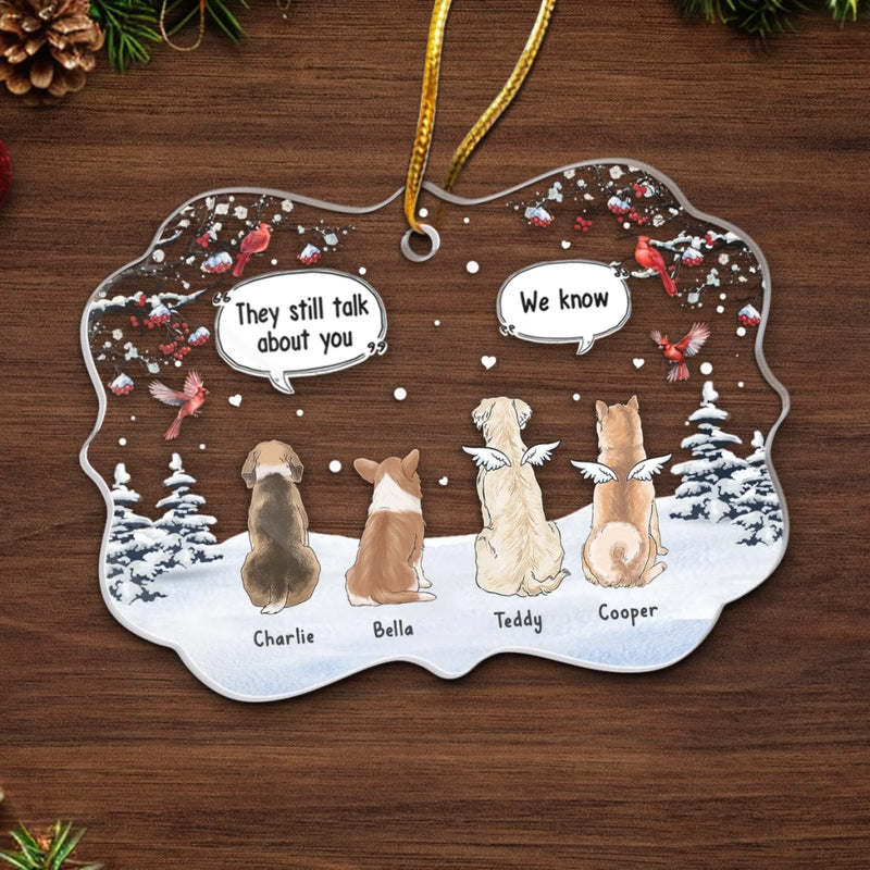 Custom Acrylic Ornament - Personalized Pet Christmas Memorial Sympathy Gifts For Dogs - Companion Friend Family Forever