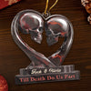 Custom Acrylic Ornament - Personalized Anniversary Christmas Wedding Gifts For Husband And Wife, Him And Her - Our Love Story Never Dies
