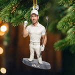 Custom Photo Acrylic Ornament - Personalized Christmas Birthday Golf Gifts For Men, Golfers - Swing High Aim True