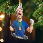 Custom Photo Acrylic Ornament - Personalized Christmas Birthday Golf Gifts For Golf Lovers - Golf Days Happy Plays