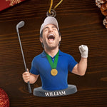 Custom Photo Acrylic Ornament - Personalized Christmas Birthday Golf Gifts For Golf Lovers - Golf Days Happy Plays