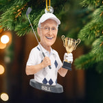 Custom Photo Acrylic Ornament - Personalized Christmas Birthday Golf Gifts For Dad, Grandpa, Golf Lovers - Life Is Better With Golf