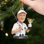 Custom Photo Acrylic Ornament - Personalized Christmas Birthday Golf Gifts For Dad, Grandpa, Golf Lovers - Life Is Better With Golf