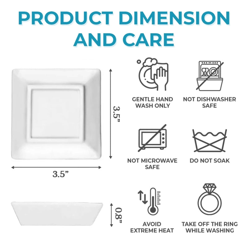 Custom Full-Print Jewelry Dish - Personalized Best Friend Birthday Gifts For Women, Besties, Sisters, BFF  - Rooted In Love, Blooming In Friendship