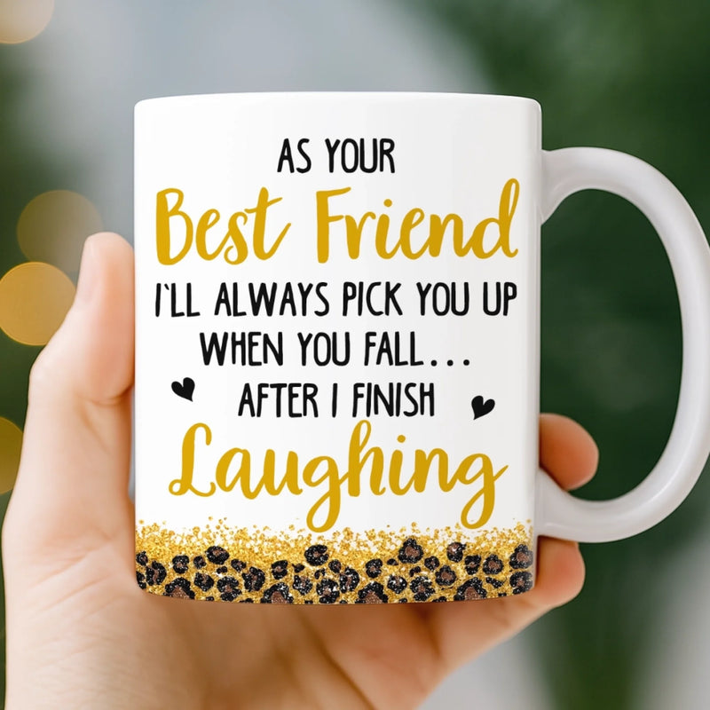 Custom Mug - Personalized Best Friend Birthday Gifts For Women, Besties, Sisters, BFF - Besties Make Every Day Brighter