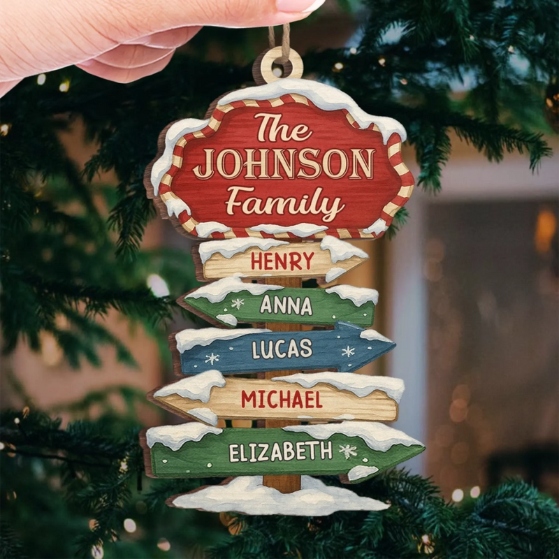 Custom Wood Ornament - Personalized Christmas Birthday Gifts For Mom, Dad, Kids - Where Love Begins And Never Ends
