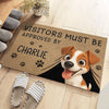 Custom Home Decor Decorative Mat - Personalized Birthday Gifts For Dog Lovers, Dog Dad And Mom - Guard Dog On Duty