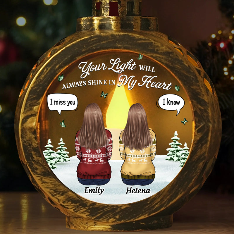Custom Candlelight Lantern Ornament - Personalized Christmas Memorial Sympathy Gifts For Loss Of Mom, Dad - Your Spirit Shines Eternal