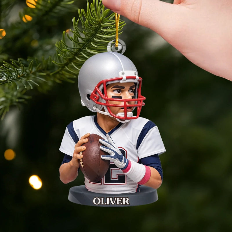 Custom Photo Acrylic Ornament - Personalized Christmas Birthday Sport Gifts For Sports Lovers - Strength Speed Spirit Define True Sport