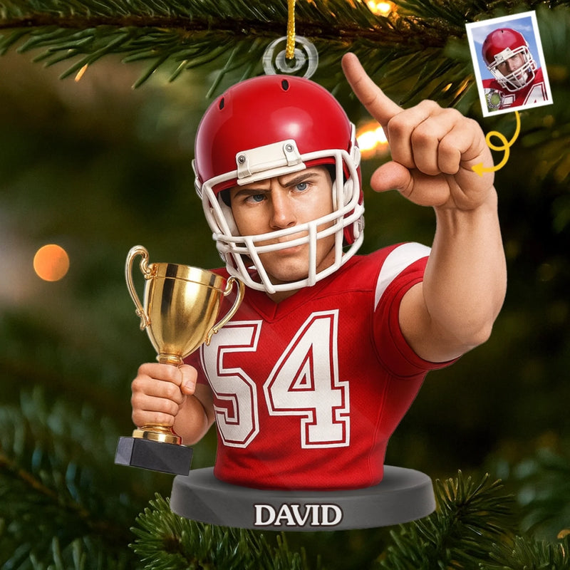 Custom Photo Acrylic Ornament - Personalized Christmas Birthday Sport Gifts For Sports Lovers - Fueling Life Through Power Of Sport