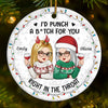 Custom Ceramic Ornament - Personalized Best Friend Christmas Birthday Gifts For Women, Besties, Sisters, BFF - Friends Warm Hearts This Winter