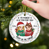 Custom Ceramic Ornament - Personalized Best Friend Christmas Birthday Gifts For Women, Besties, Sisters, BFF - Friends Warm Hearts This Winter
