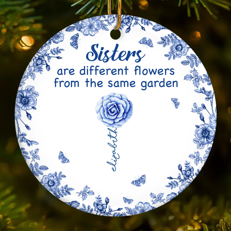 Custom Ceramic Ornament - Personalized Best Friend Birthday Gifts For Women, Besties, Sisters, BFF - True Friendship Grows With Time