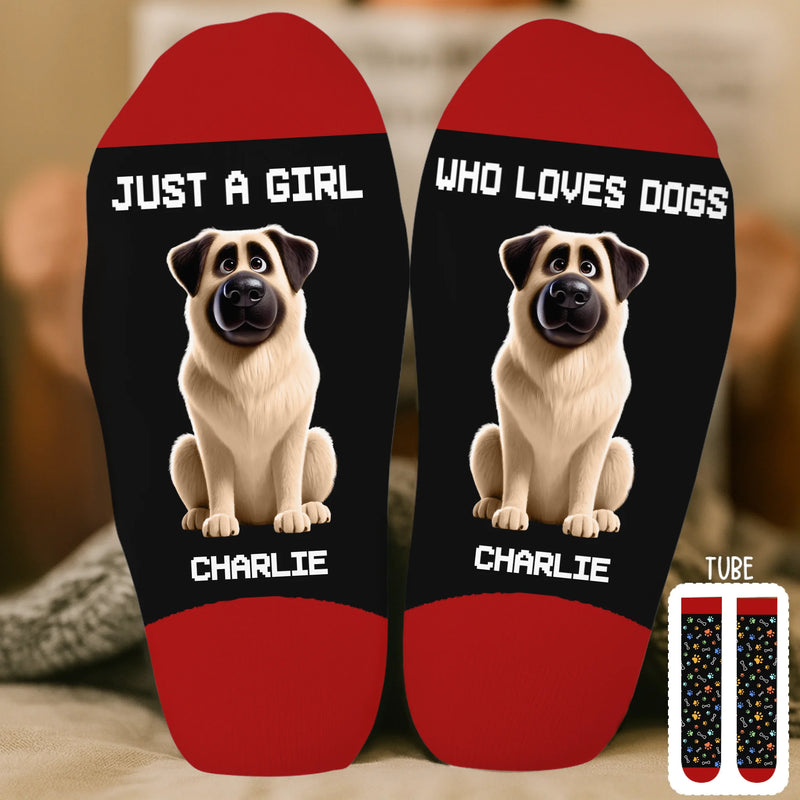 Custom Crew Socks - Personalized Birthday Gifts For Dog Lovers, Dog Dad And Mom - My Dog, My Therapist